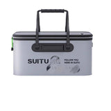 Grey Foldable Car Wash Storage Box - Large Capacity Waterproof EVA Organizer, Heavy Duty Handles, V888-ELOSUNG56471
