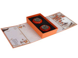 2pcs Tea Storage Pot Ceramics Persimmon Coffee Nut Sealed Containers Kitchen Decoration V1294-YM0901-3117210010111