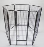 YES4PETS 6 Panel 120 cm Heavy Duty Pet Dog Cat Rabbit Playpen Fence With Cover V278-HPL120-6-B-DOOR-BKCOVER6