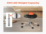 Saddle Rolling Stool, PU Leather Rolling Stool with Wheels, 360&deg Swivel Drafting Stool with V952-MADHSJSMADWK1IEB9V0