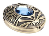 Metal Fidget Slider Zinc Alloy Ancient Egypt Oval Everyday Carry Fingertip Fidget Toy with Blue V1294-YM0901-3117250168211