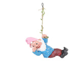 Gnome Figurine Resin Vivid Funny Realistic Climbing Gnome Statue for Home Garden Courtyard Blue V1294-YM0901-3111250053712