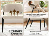 Artiss Dining Chairs Set of 2 Linen Fabric Soft Upholstered Chairs Beige DINC-KJ-7016-BGX2