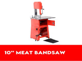 10" Meat Bandsaw Cutting Table & Mincer Band Saw Sausage Grinder Filler V379-MEATBSAW25