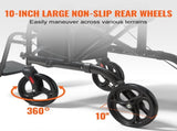 2 in 1 Rollator Walker & Transport Chair for Seniors, Folding Rolling Walker Wheelchair Combo & V952-EHYZXQCKJLQ8L86XDV0