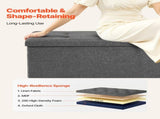 Foldable Storage Ottoman Bench, End of Bed Bench with Side Bags, Folding Upholstered Storage Chest V952-BYWSZYKZDK40FW7EP001V0