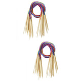 Circular Knitting Needles Set Multi Color Bleached 36Pairs V1370-AZ4-16002