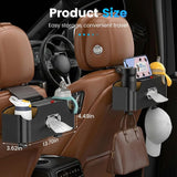 Car Backseat Organizer 3-in-1 Multifunctional Car Back Seat Storage with Drink Cup Holder Tissue V1258-DP02-F-415