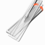 Microfiber Flat Mop Hand Wash Free Long Handle Large Flat Mop Dry Wet Use Floor Cleaning Tool White V1294-YM0715-3117220076214