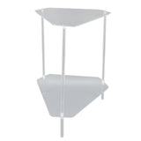 Acrylic End Table 2 Tier Corner Side Table Small Corner Table for Living Room Bedroom Balcony Easy V1294-YM0901-3116240024811