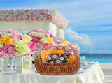 Decorative Hand Woven Coffee PP and Iron Storage Basket with Handle V1366-AZ2-W-13962