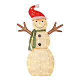 0.97M Christmas Lights Snowman 80 LED Decorations Jingle Jollys XMAS-MOT-SNOW-3FT-MC