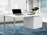 Artiss Computer Desk Drawer White 140CM DESK-140M-WH-AB