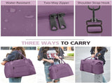 Waterproof Travel Duffle Bag with Trolley Sleeve Purple V1237-ZY-818-069