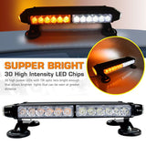 38 cm Yellow white Automotive Rooftop Beacon Warning Emergency Flashing Snow Plow Light Bar Double V1369-AZ3-W-04309