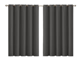 2x Blockout Curtains Panels 3 Layers Charcoal CD1003-180X230-CH_NZ