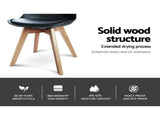 Artiss Dining Chairs Set of 4 Leather Plastic DSW Replica Wooden Black BA-BB-DSW-PU-BKX4