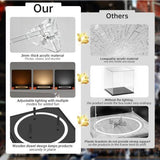 Inner dimensions 15x15x20cm Display Case with Light UV Protected Stand Box Full Size Solid Wood V1107-105-19573-CLR1