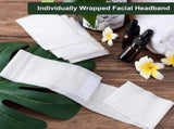 200 Pieces Disposable Spa Facial Headbands Individual Wrapped Elastic Makeup Headband with V1259-DP01-A-3801