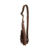 Jack's Inn Vengeance Brown Crazy Horse Leather Sling Bag Crossbody in Cognac V563-JACK-16-COGN