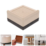 4pcs Bed Furniture Risers Heavy Duty Plastic Lifts for Beds and Legs V1366-AZ2-W-21027