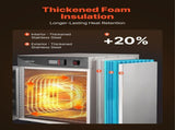 Electric Hot Box Food Warmer, 4-Tier Commercial Warming Cabinet with Water Tray, Single-Door and V952-XXSPBWJ4CDKBNMKK4001V3