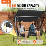 VEVOR 2-Seat Patio Swing Chair, Outdoor Patio Swing with Adjustable Canopy, Porch Swing with Storage V952-TJQQ71INX53IW648VV0