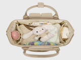 Stylish Mom Backpack with Insulated Bottle Pocket Multi-Compartment Diaper Bag, Anti-Theft Phone V1107-CS-MMQBBL