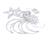 Star Moon Curtain String Lights Romantic Ambience 2 Lighting Modes 126 LED Ramadan Curtain Lights V1294-YM0523-3119220030711