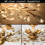 Crystal Chandelier Vintage, 5 Lights, Gold V178-35357