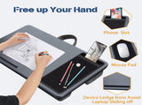 Portable Laptop Desk with Device Ledge, Mouse Pad and Phone Holder for Home Office V178-85361