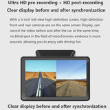 Hd Night Vision Car Front And Rear Dash Cam - 5 Screen PRL-6161RIP
