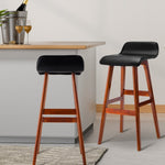 Artiss 4x Bar Stools Wooden Stool Black BENT-C-077-BKX4