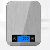 Digital Kitchen Scale Plated Silver LCD Display Easy Unit Switch Peeling Function V1366-AZ2-W-13964