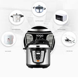 SOGA Electric Stainless Steel Pressure Cooker 10L 1600W Multicooker 16 16ELECTRICPRESSURECOOKER10L