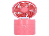 4000mAh Humidifier Fan Dual Mist Spray USB Charging Fan Cooling Humidifier for DormitoryRed V1294-YM0901-3113210069513