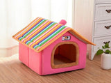 Pet Warm Bed House Soft Indoor Semi-closed Cave Tent for Cats Kitten Puppy Small Animals Pet Thicken V1370-AZ4-12912