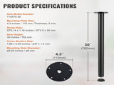 762MM Adjustable Desk Legs, Reinforced Steel Office Table Furniture legs Set of 4 for DIY, 544.3KG V952-ZGZT2YC30YC0ZVHG9V0