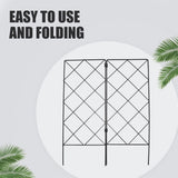 2Pcs Black Vegetable Trellis for Climbing Plants Folding Durable Garden Rack V1369-AZ3-W-19270