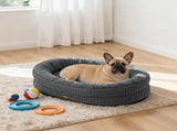 Pawz Orthopedic Plush Dog Bed Soft Washable Pet Bed Grey Cosy Cushion M Size PT1354-M-GY-AU