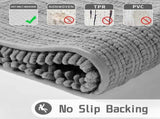 Bathroom Rugs Sets, Extra Soft Thick Chenille Bath Mat and U-Shaped Toilet Rug, Non-Slip Absorbent V1189-LC-AMZ-00306