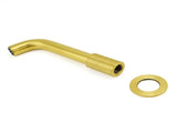 Brushed Gold Round Swivel Bathtub Spout Basin Faucet Bubble Water Outlet Curve V1233-SP902BG