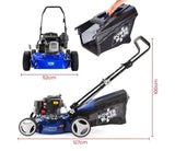 POWERBLADE Lawn Mower 139CC 17 - Petrol Powered Push Lawnmower 4 Stroke Engine V219-MOWPSHPWBA17S