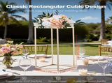 Wedding Flower Stand, 10PCS 60cm Column Flower Stand, Floral Stands with Acrylic Laminate, Gold V952-HLHJLFT10J60VMTKM001V0