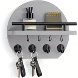 Handcrafted wooden wall organizer with partitioned storagend multifunctional use, easily creating V1232-QBZWJ-XYL-003