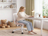 Artiss Ergonomic Office Chair Armless Study Chair Height Adjustable for Girls Boys Teens Pink OCHAIR-M-1006-PK
