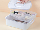 Portable Nail Polish Carrying Box, Plastic Storage Bins with Removable Tray and Lids, Crafts V1189-WXFWAL-20260319-00267