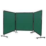 VEVOR Welding Screen with Frame 3 Panel 6' x 6' Welding Curtain Screen 12 Wheels V952-SMSHJPF6X6YCKQEXGV0