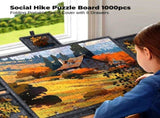 Social Hike Puzzle Board 1000 pcs - Felt Tilting Portable Cover Drawers Grey V238-SUPDZ-41205924593744