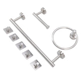 Bathroom Hardware Set with Towel Rings Towel Bar Tissue Holder 5 Hooks 304 Stainless Steel Bathroom V1294-YM0716-3112220055211